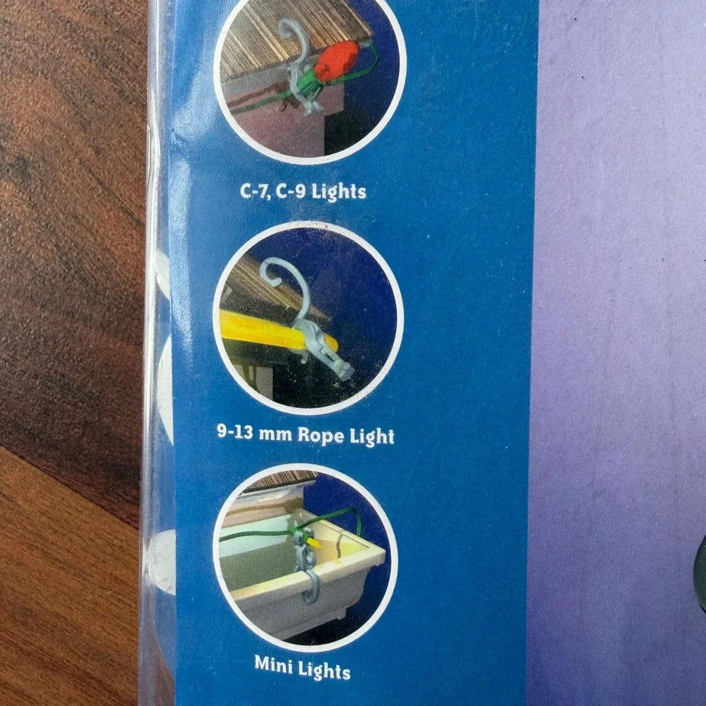 104 Universal Light Clip Holder for C7 C9 Mini Rope Lights Gutter‎ Shingle Roof